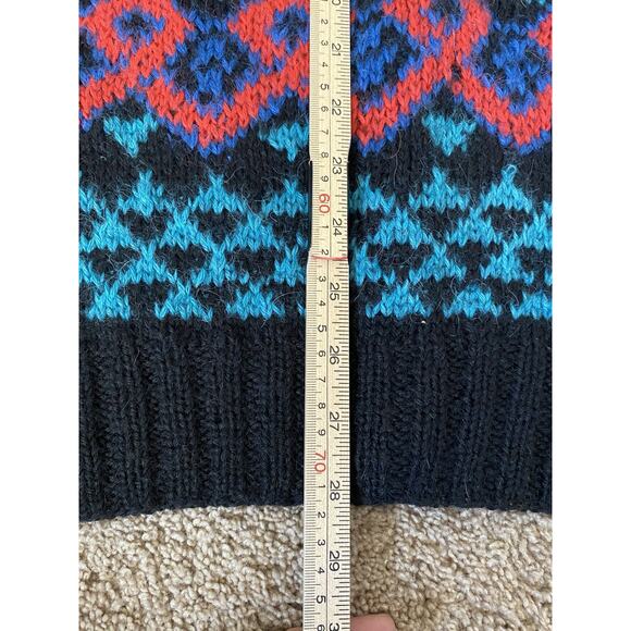 Vintage Hallet San Francisco Hand Knit Alpaca Sweater Cardigan Womens M - Picture 5 of 5